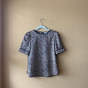 Satin Leopard Print Blouse from LOFT